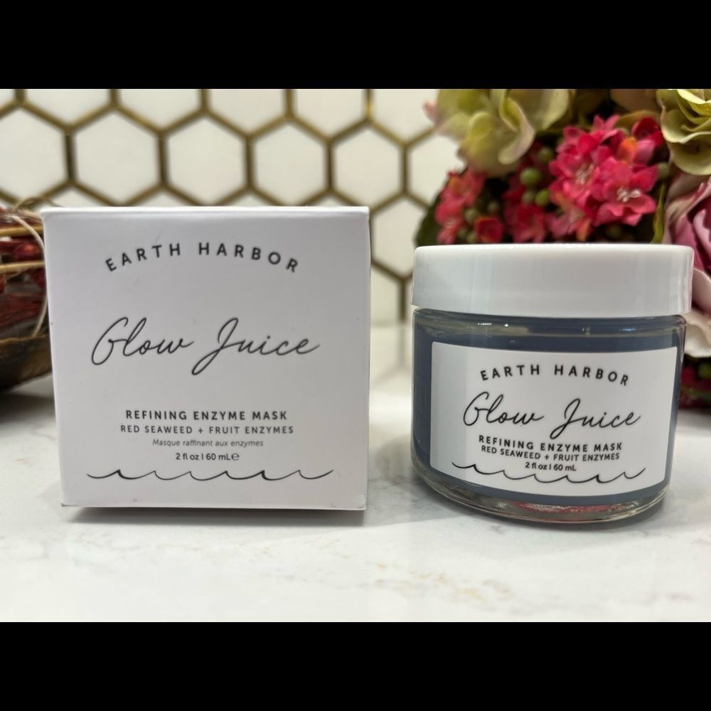 NWT Earth Harbor Glow Juice Refining Enzyme Mask 60 ml Red Seaweed+Fruit Enzymes